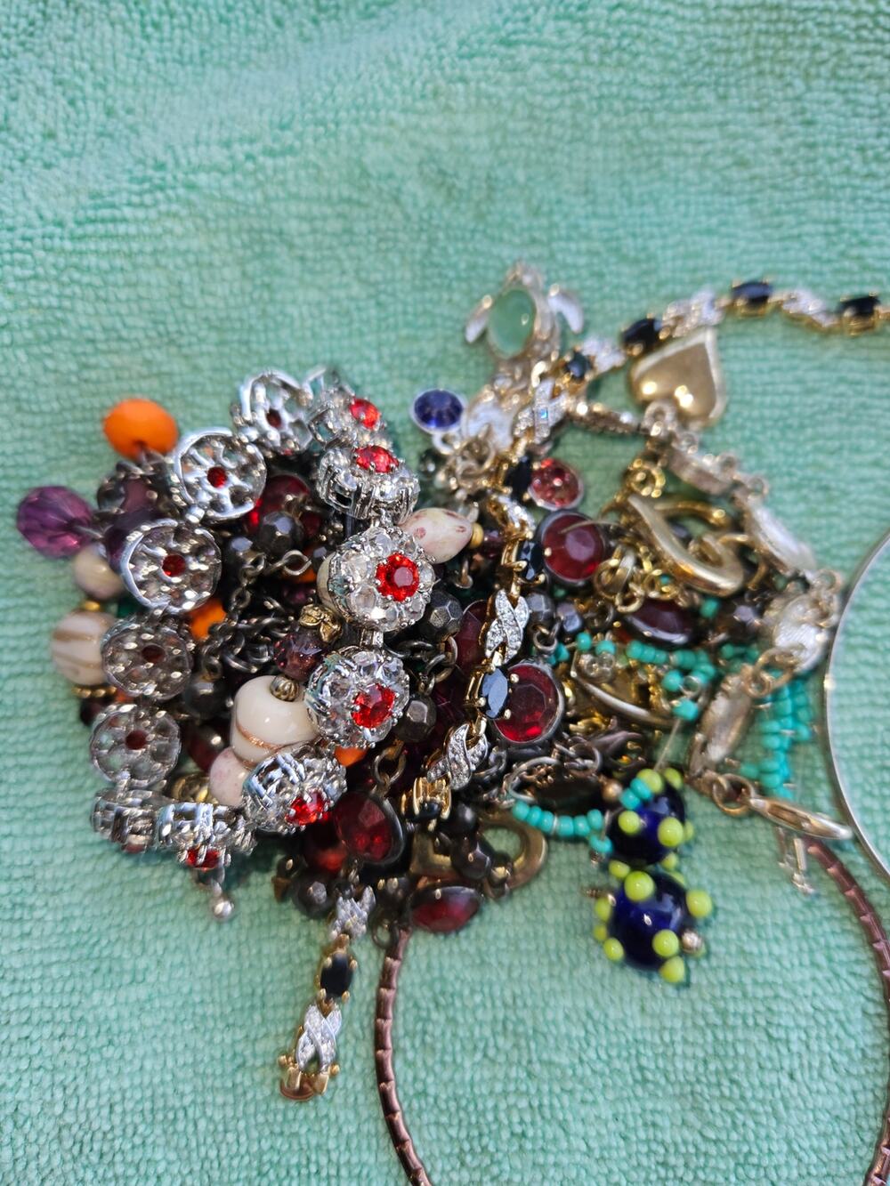 Jewelry Rhinestone Sapphire Blown Glass 925